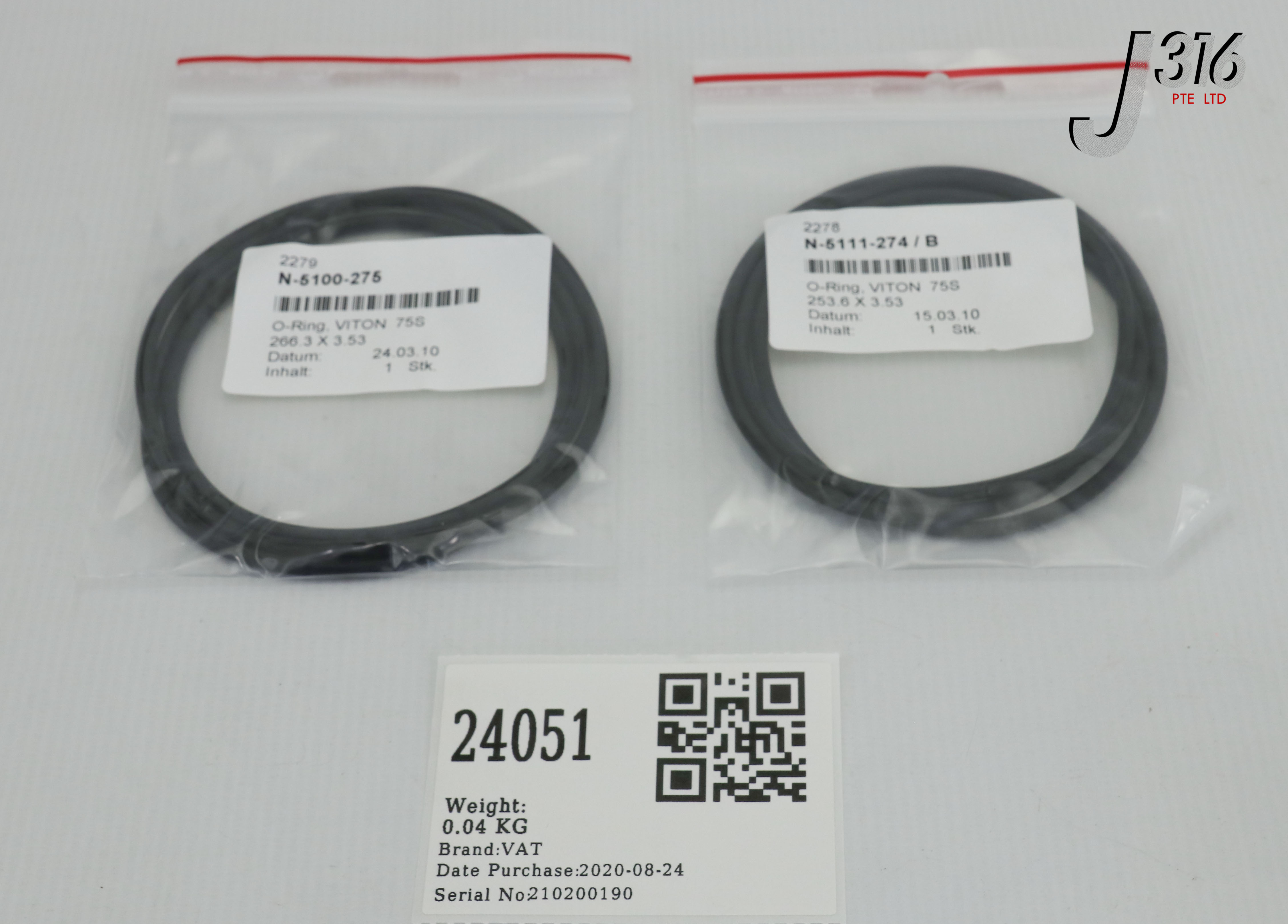 n.com様 24051 VAT SEAL KIT VACUUM, N-5100-275, N-5111-274 (NEW) 203883 | eBay